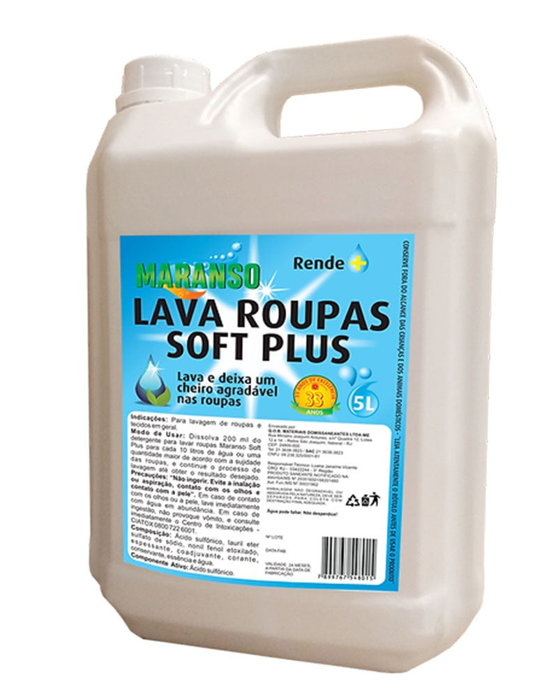 Lava roupas Soft plus - 5 Litros
