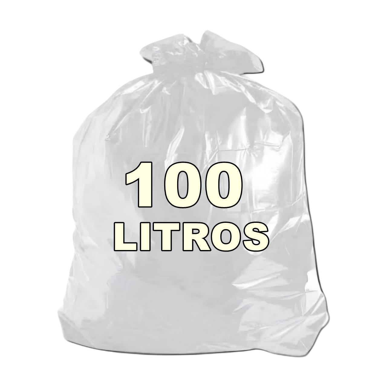 Saco de Lixo Transparente 100l Super Reforçado 100Unid