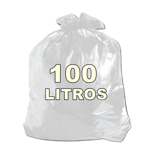 Saco de Lixo Transparente 100l Super Reforçado 100Unid