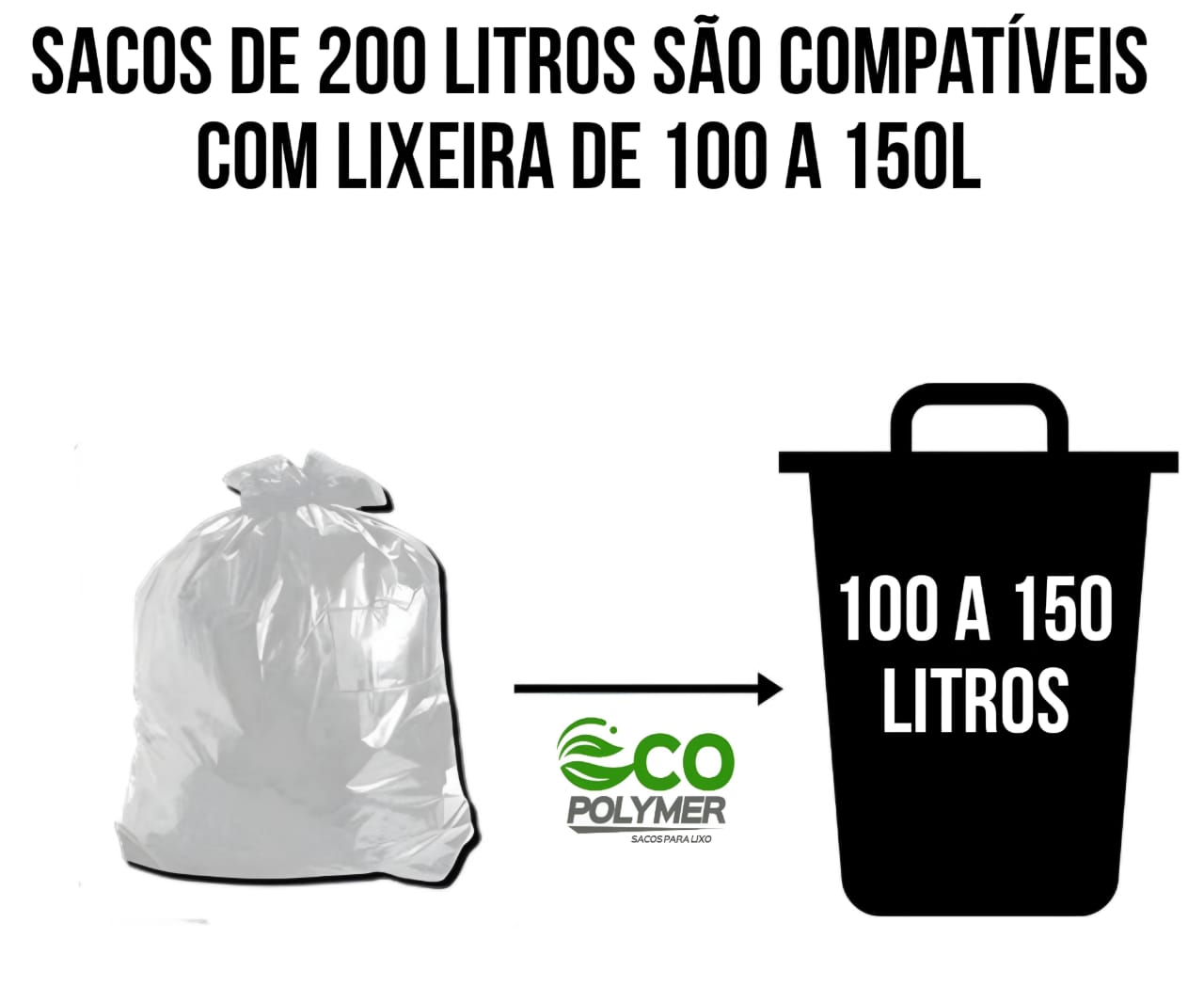 Saco De Lixo Transparente 200l Reforçado 5 Micra 100 Unid