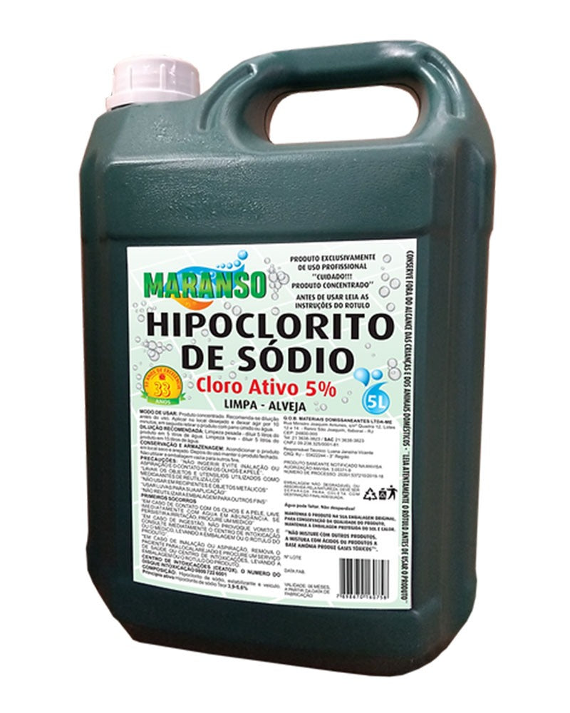 hipoclorito de sódio 5% - 5 Litros