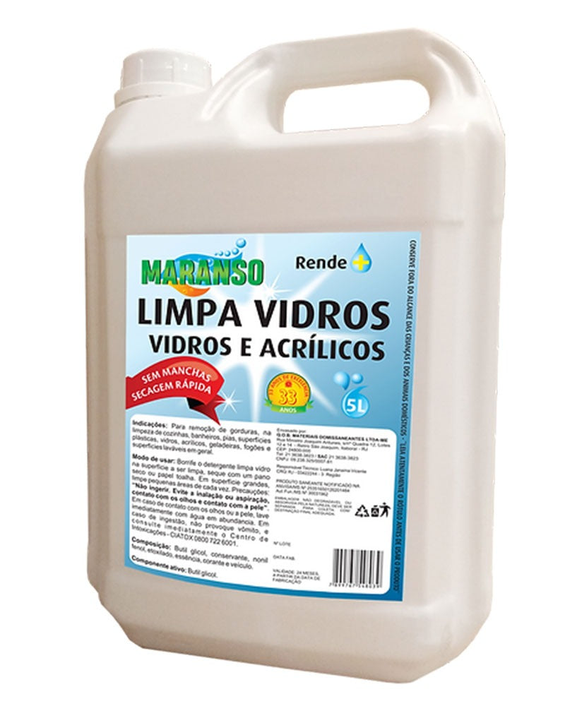 Limpa Vidros e Acrílicos - 5 Litros