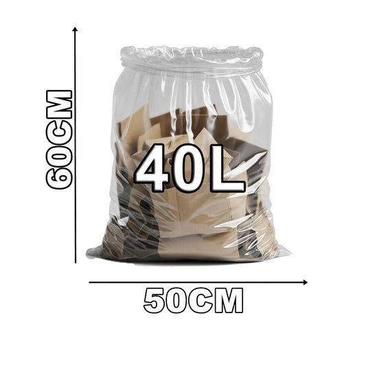 Saco de Lixo Transparente 40l Super Reforçado 100unid