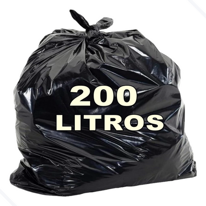 Saco de Lixo Preto 200l Reforçado 50 Unid