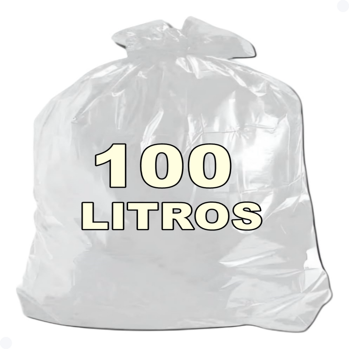 Saco de Lixo Transparente 100l Reforçado 50Unid