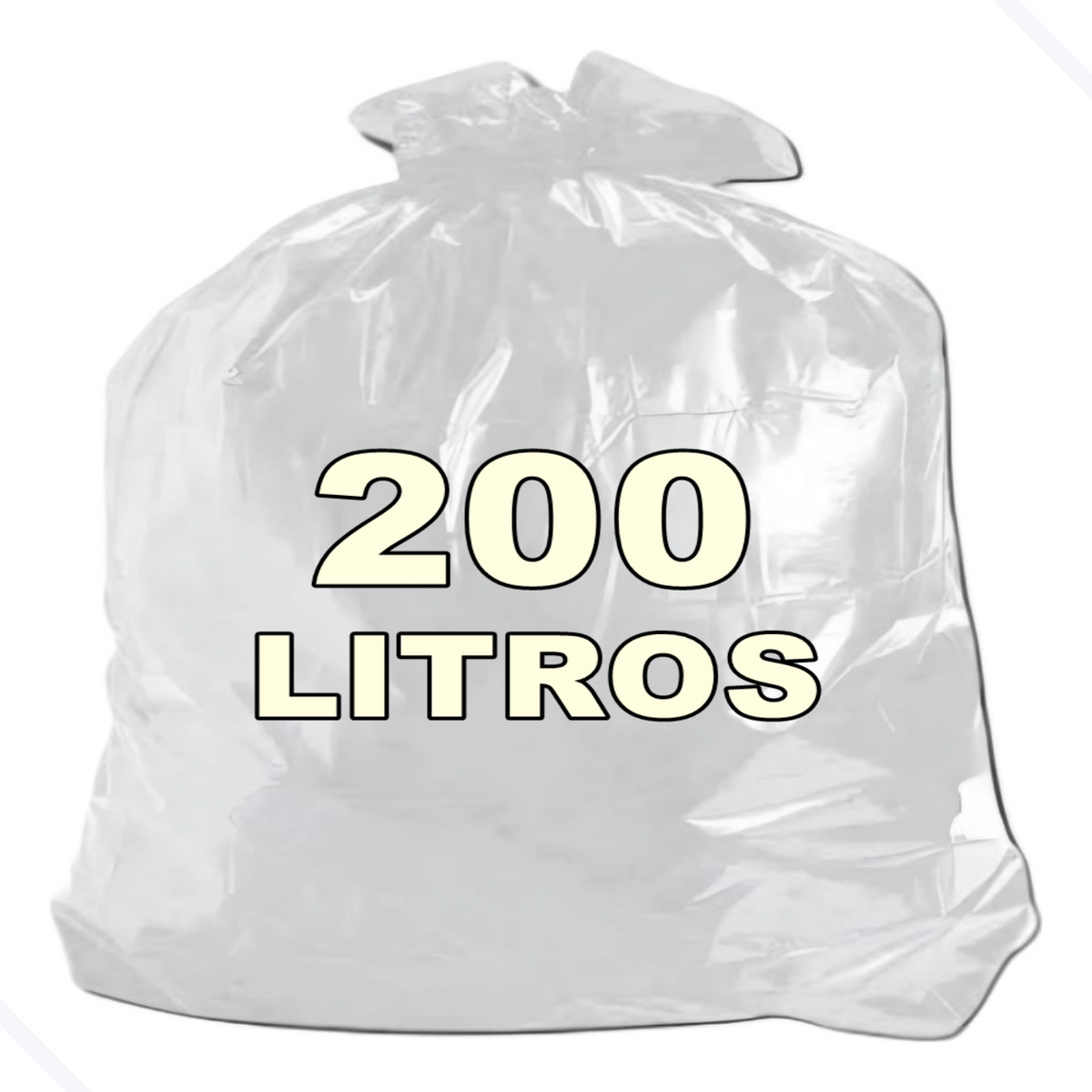 Saco de Lixo Transparente 200l reforçado 50Unid