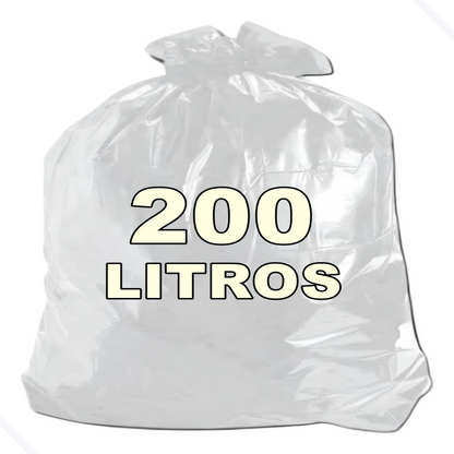 Saco de Lixo Transparente 200l reforçado 50Unid