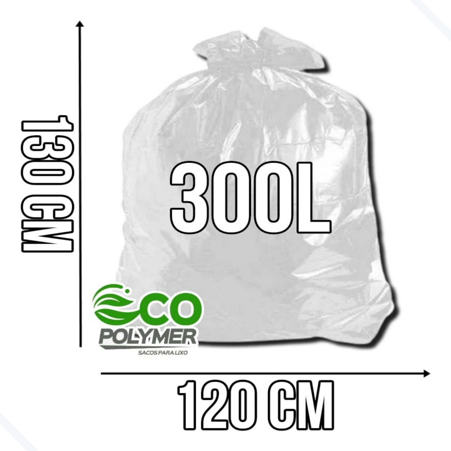 Saco De Lixo Transp 300l Resistência média 4 Micra 50 Unid