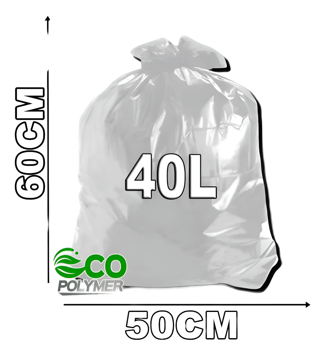 Saco de Lixo Transparente 40l Resistência Média 100 unid