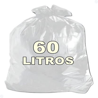 Saco de Lixo Transparente 60l super reforçado 100unid