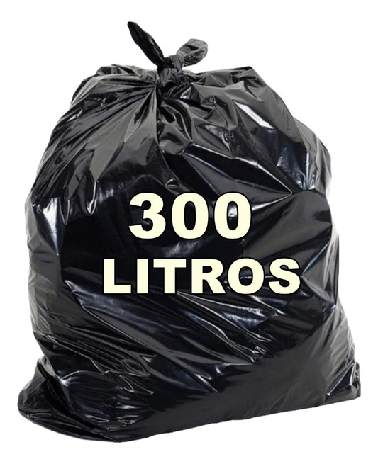 Saco De Lixo Preto 300l Super Reforçado 6 Micra 50 Unid
