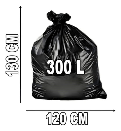 Saco De Lixo Preto 300l Resistência média 4 Micra 50 Unid