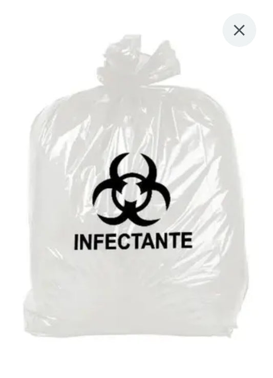 Saco de Lixo Infectante branco 15l - 100unid